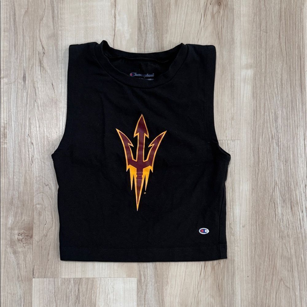 Champion x ASU Sun devils Black Crop top